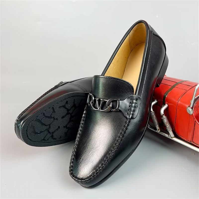 Mokasyny Męskie Sartorial Elegance Loafers - Czarny