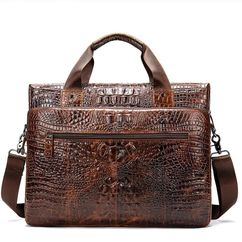 Teczki Męskie Elegancka Torba Biznesowa - Kawa
