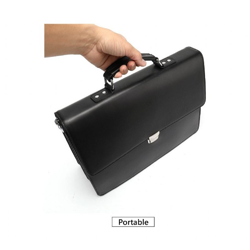 Teczki Męskie Luksusowa Teczka Na Laptopa Ze Skóry Egzotycznej - Kawa