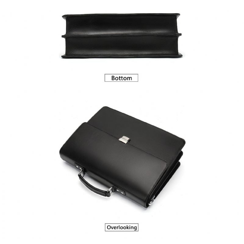 Teczki Męskie Luksusowa Teczka Na Laptopa Ze Skóry Egzotycznej - Kawa